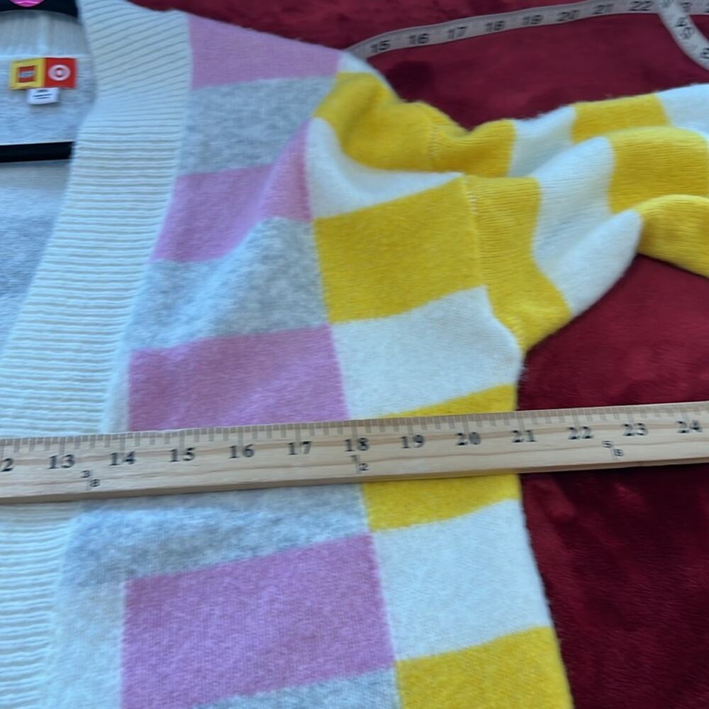 Lego x Target XS P2P21" Multicolor Striped Duster Longer Length Cardigan Sweater - Picture 8 of 9